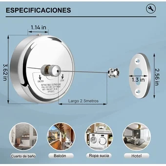 tendedero retractil - Imagen 2