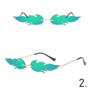 Gafas Llamas De Fuego Verde