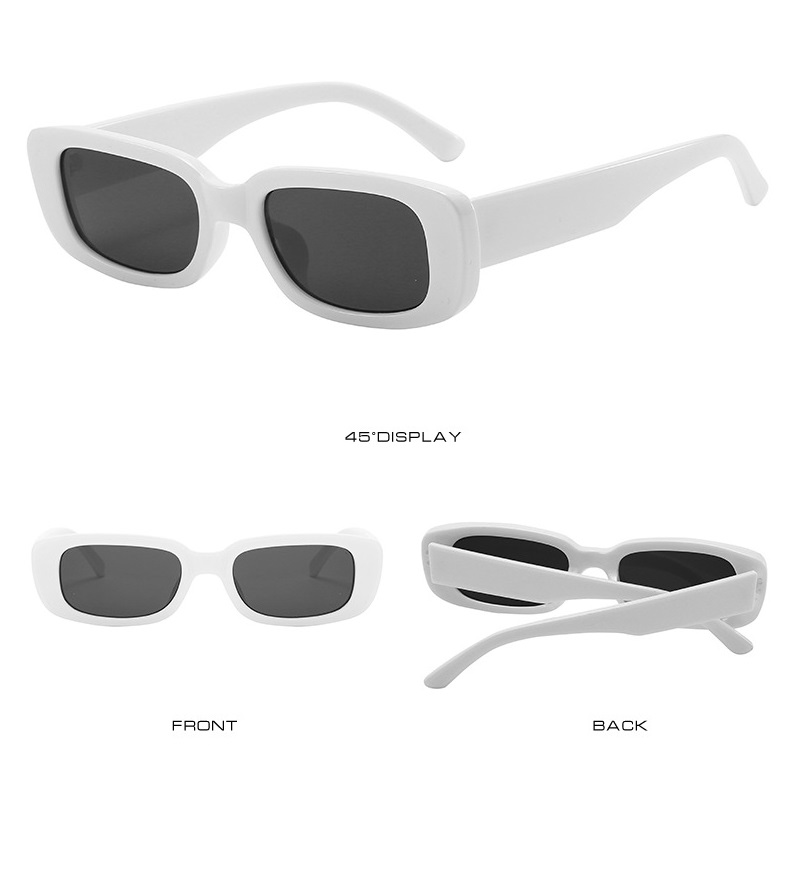 Gafas De Sol Rectangulares Blanco