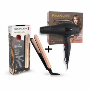 plancha + secador remington keratina aaa