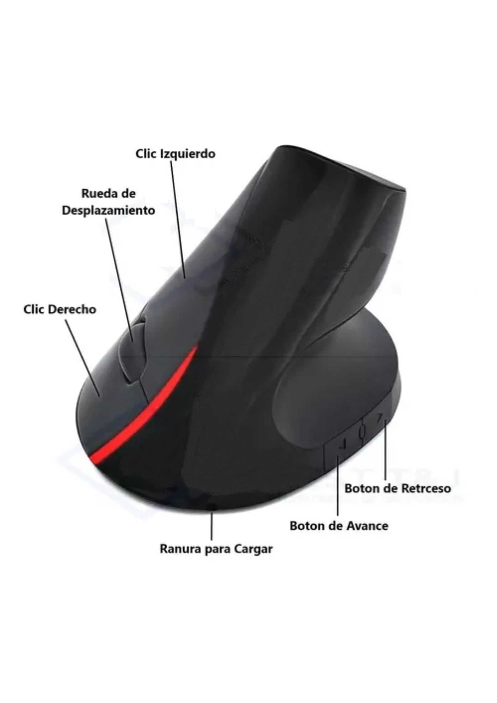 Mouse Vertical Con Cable Ergonómico - Imagen 3