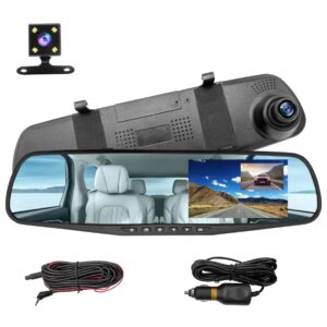 Espejo Retrovisor Cámara Dual DVR Revers