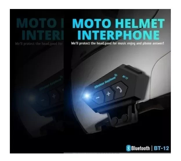 Intercomunicador Bt12 Auriculares Casco - Imagen 2