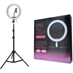 Aro de luz LED 26 cm trípode 2m scelular