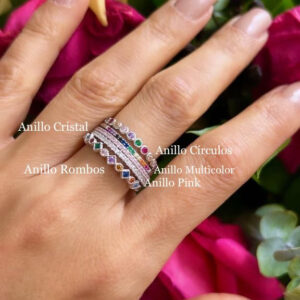 Anillo Multicolor Cristal Mini