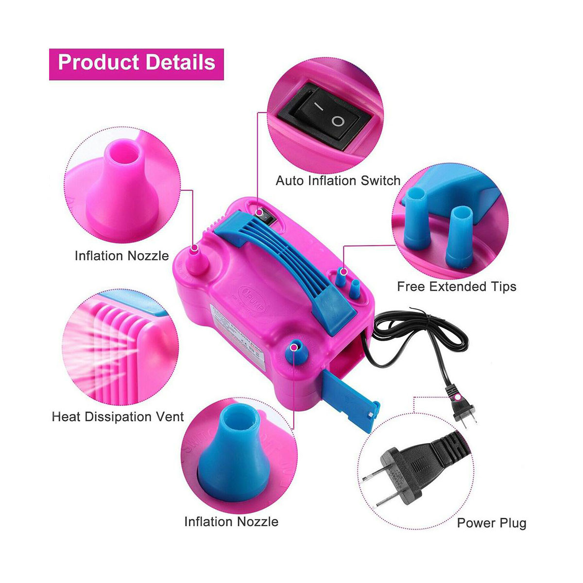 Inflador Globos Eléctrico Automático - Imagen 3