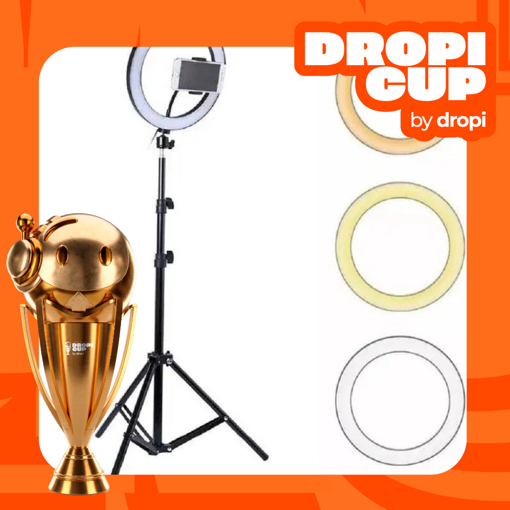 Aro De Luz Led 26cm Tripode DROPI CUP - Imagen 2