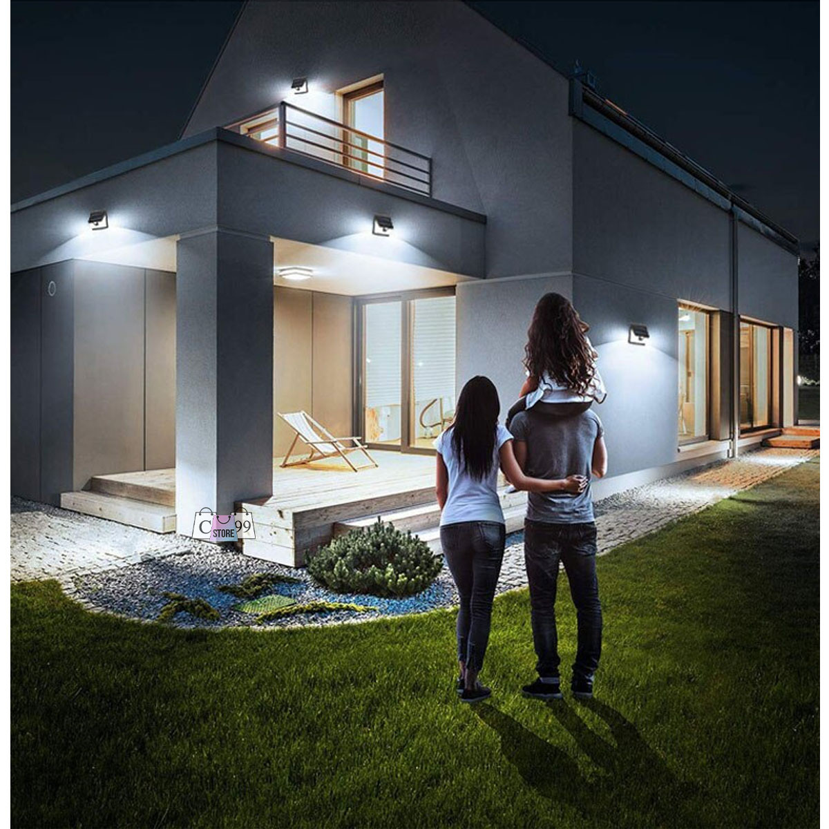 Lampara solar 40 Leds De Pared - Imagen 3