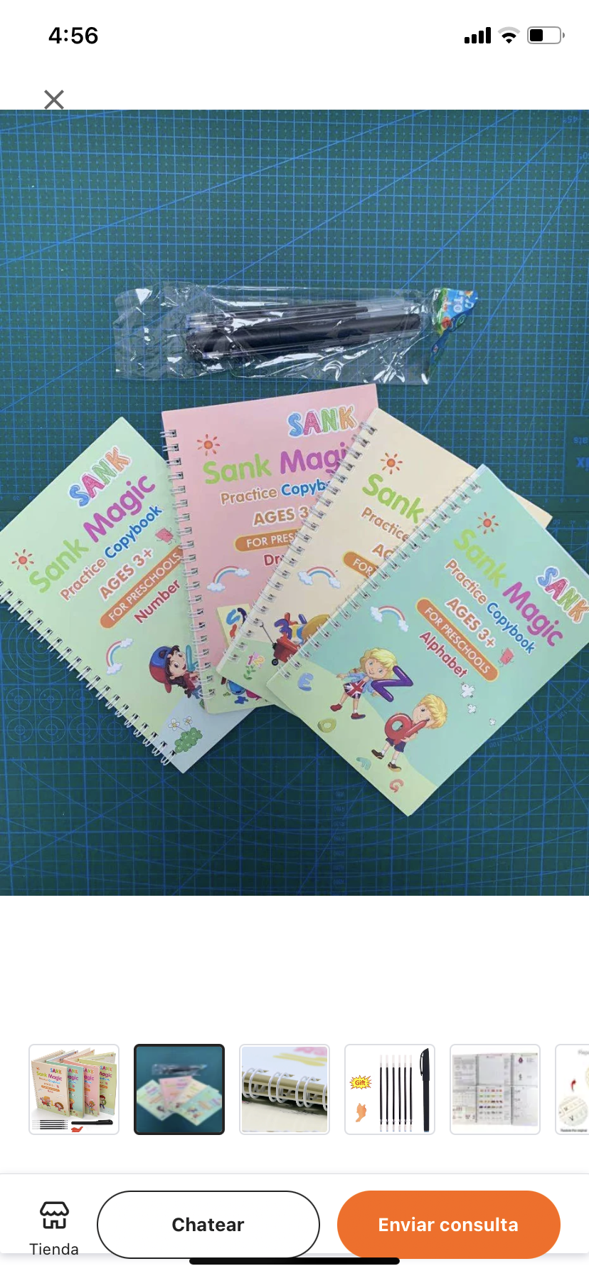 Set de caligrafía x 4 libros mágicos