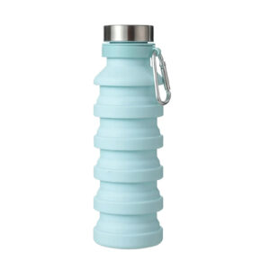 Termo De Silicona Plegable Azul 550 Ml