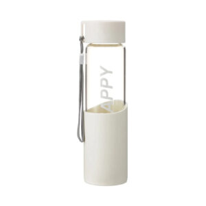 Botella De Vidrio Con forroSilicona370ML