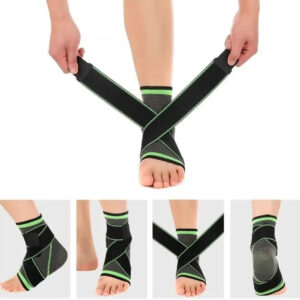 TOBILLERA ELASTICA AJUSTABLE VERDE NEGRA