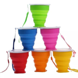 Vaso Portátil De Silicona Plegable