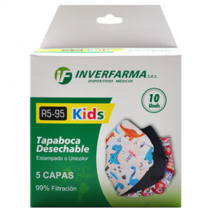 TAPABOCAS R5-95 KIDS X 10 UNIDADES