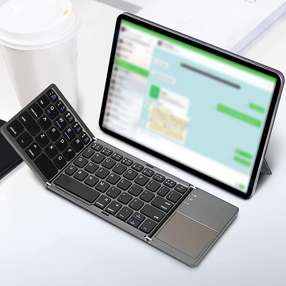 Teclado plegable touch pad recargable
