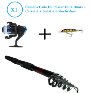 Combo Caña Señuelo Duro