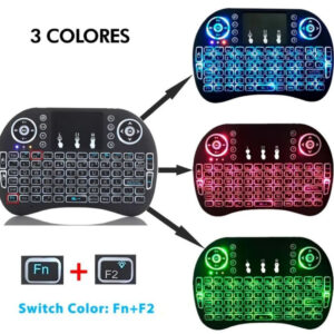 Mini Teclado Para Smart Tv RGB Inalambri