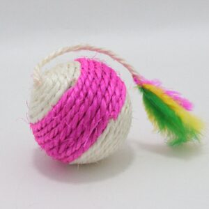 Juguete para mascota bola con cuerda y