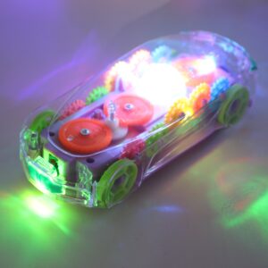 Carro transparente con luces, sonido y