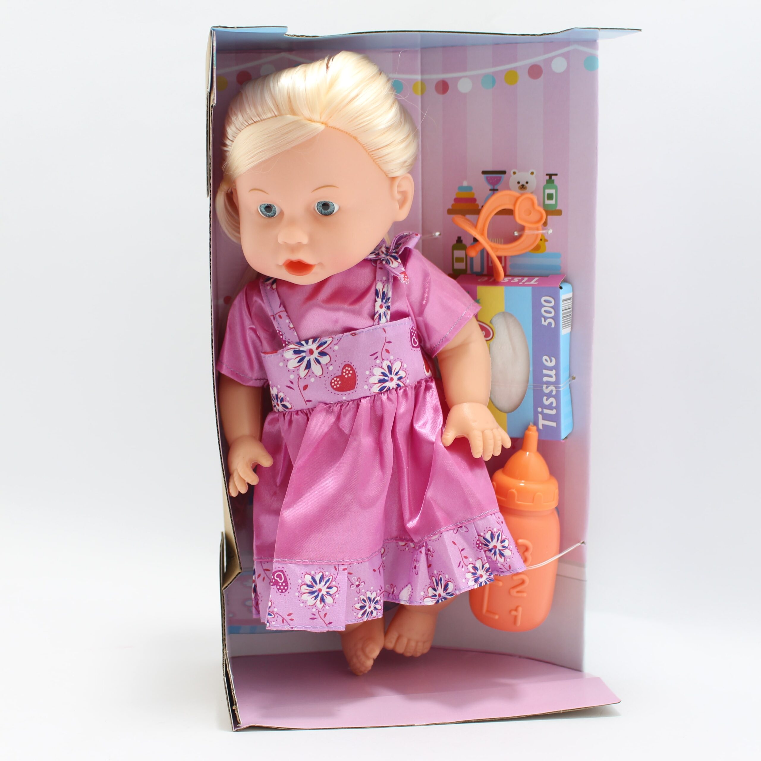 Muñeca con sonido + accesorios