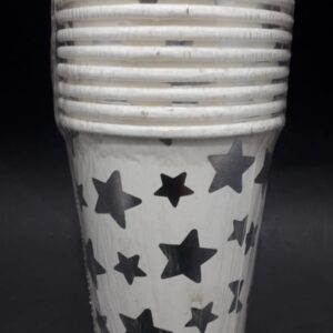 VASO ESTRELLA PLATEADO 7ONZ