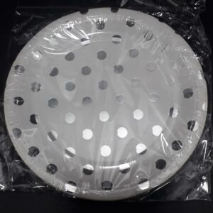 PLATO PUNTOS PLATEADOS 18CM