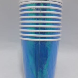 Vasos AZUL para fiesta colores tornasol