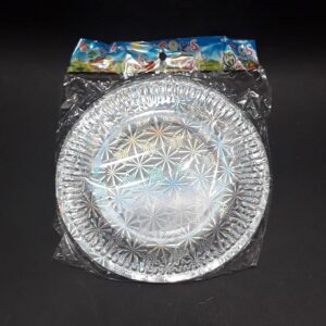 PLATO METALIZADO HOLOGRAFICO  PLATEADO