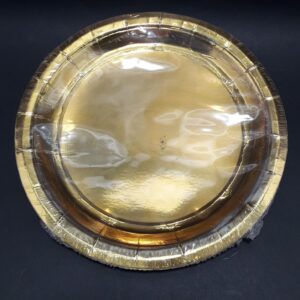 PLATO METALIZADO DORADO 23 CM