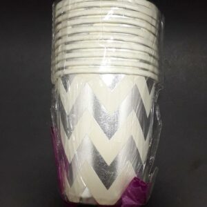 VASO PLATEADO BLANCO ZIPZA  x 10  7 ONZ