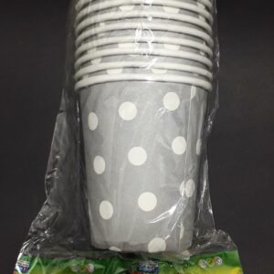 VASO PLATEADO PUNTOS MATE x 10 7 ONZ