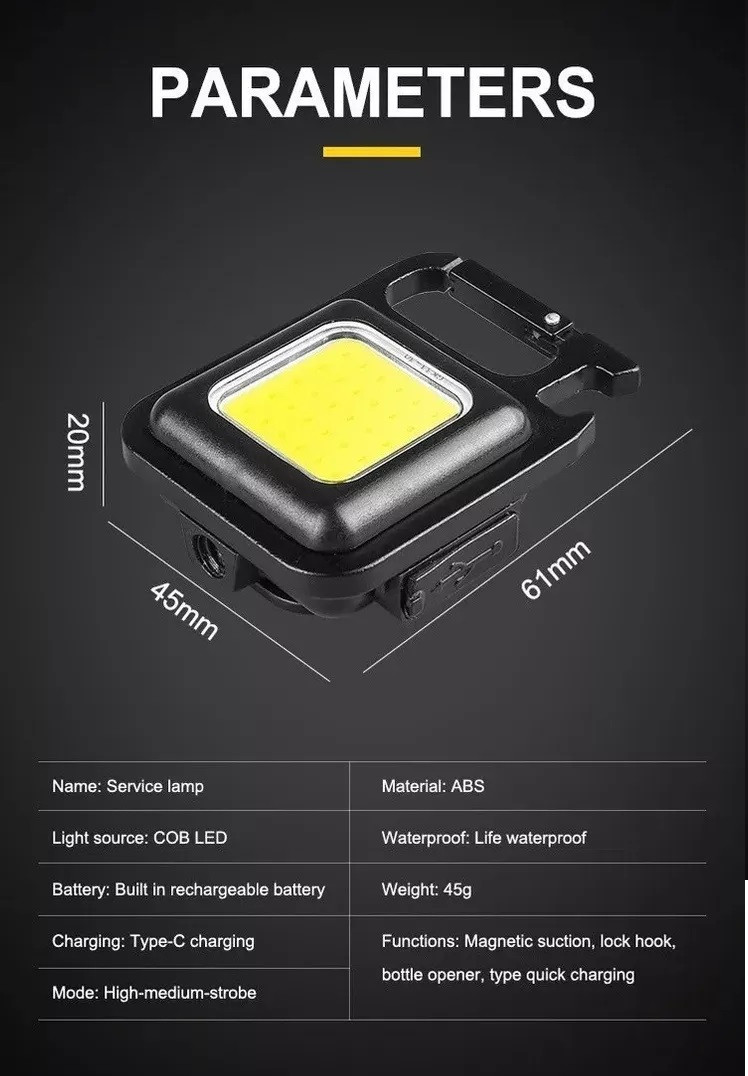 Llavero Linterna Led, Recargable - Imagen 3