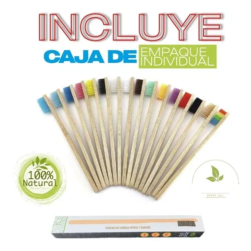 COMBO EMPRENDEDOR 50 CEPILLOS DE BAMBÚ