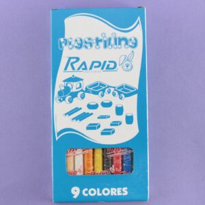 PLASTILINA RAPID x 9 COLORES LARGA