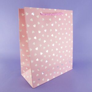 Bolsa de regalo estampada corazones
