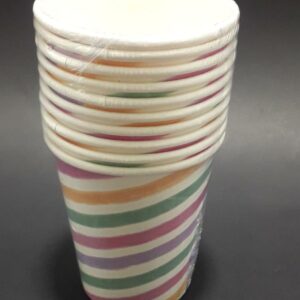VASO FIESTA UNICORNIO RAYAS MULTICOLOR