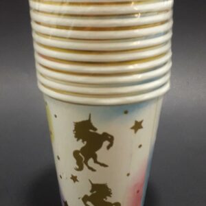 VASO FIESTA UNICORNIO MANCHAS MULTICOLO