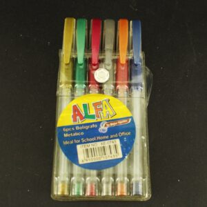 Bolígrafo metálico colores x6