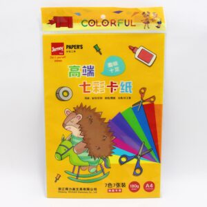 CARTULINA BRISTOL A4 X 7 PIEZAS COLORE