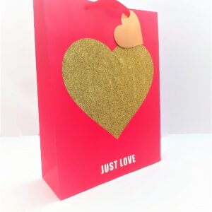 BOLSA DE REGALO DECORADA ESCARCHADA LOV
