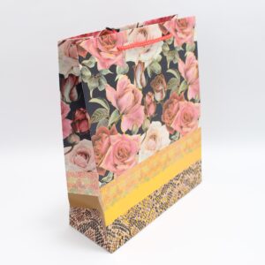 Bolsa para regalo mediana motivo flores