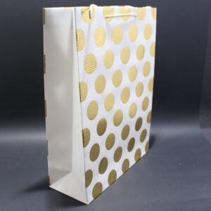 Bolsa de regalo grande puntos metalizad