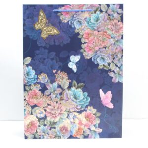 BOLSA REGALO TALLA L ESTAMPADO FLORES Y