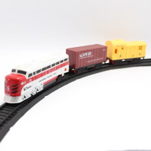 Pista de tren con luces y sonido