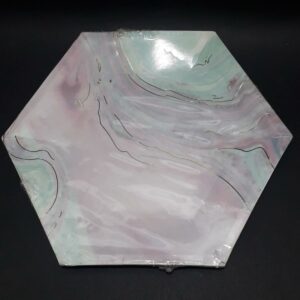 Plato x 10 Hexagonal degrade rosa grisf