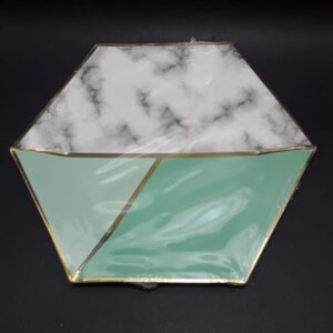 PLATO X 10 HEXAGONAL VERDE MANZANA VERD