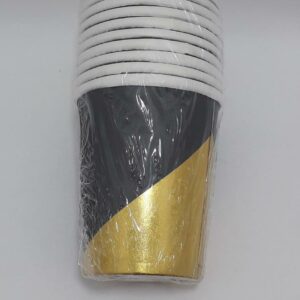 VASO  X 10   NEGRO DORADO 7 ONZ