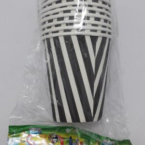 VASO NEGRO RAYAS x 10 7 ONZ