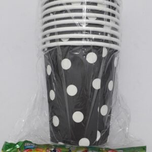 VASO NEGRO PUNTOS X10   7 ONZ