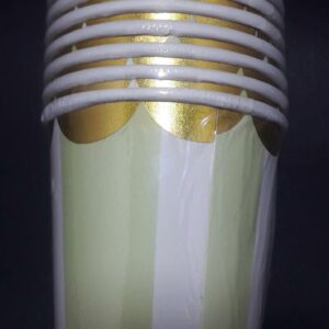 VASO VERDE CLARO Y BLANCO ESTILO CIRCO